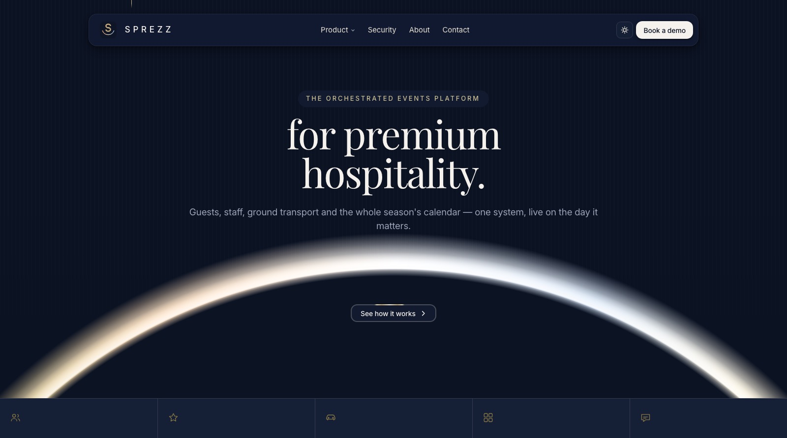 Sprezz website preview